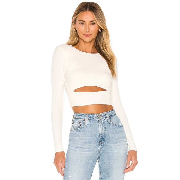 Lovers and Friends • Clea Long Sleeve Top in Ivory - Picture 1 of 8